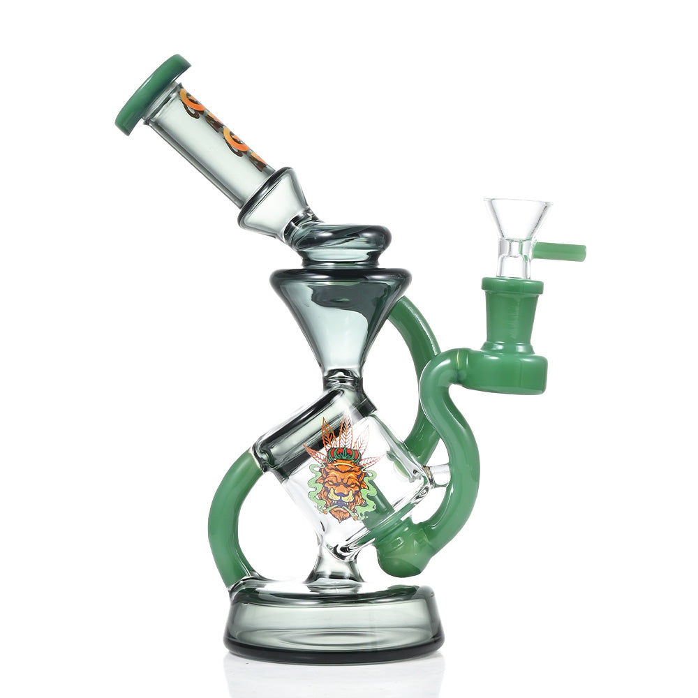 Hipster 8.3" Twisted Neck Glass Bong ZL15