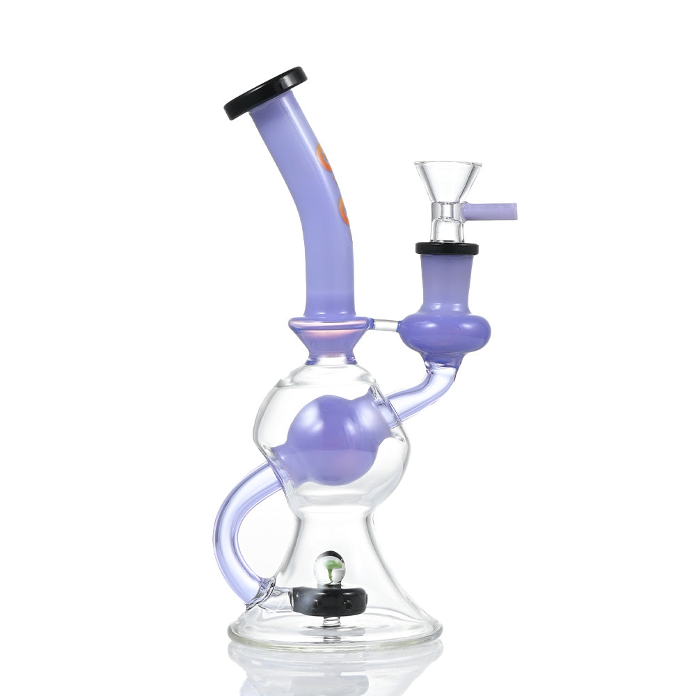 Hipster Orb-Base Recycler Glass Bong ZL16