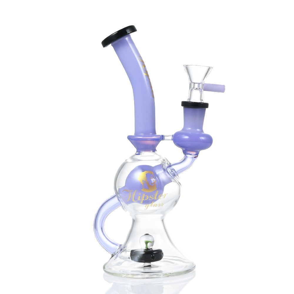 Hipster Orb-Base Recycler Glass Bong ZL16