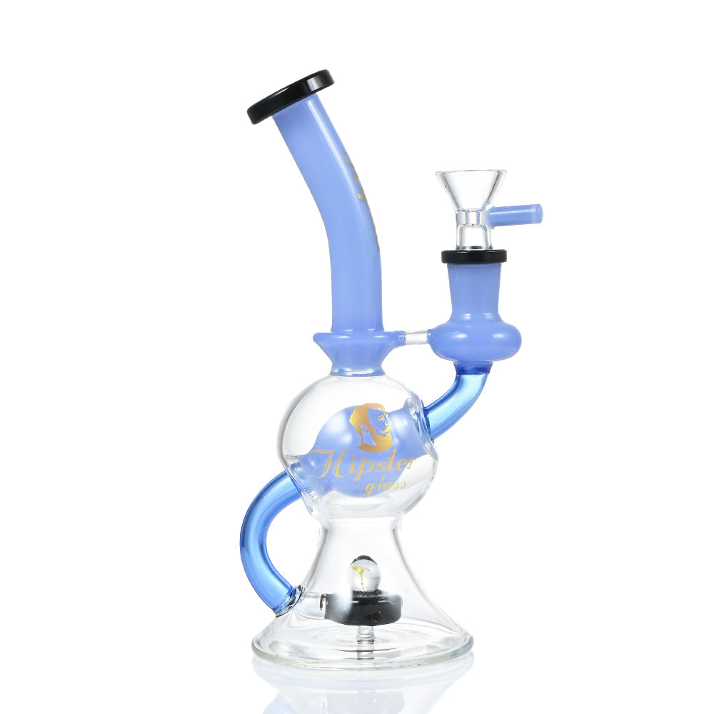 Hipster Orb-Base Recycler Glass Bong ZL16