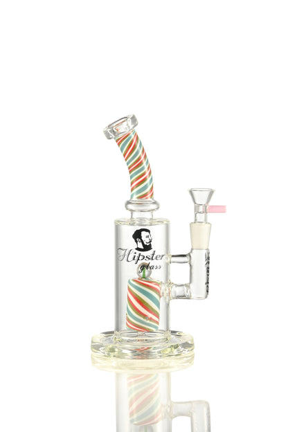 USA Barber Pole Straight Tube – 8" ZY001