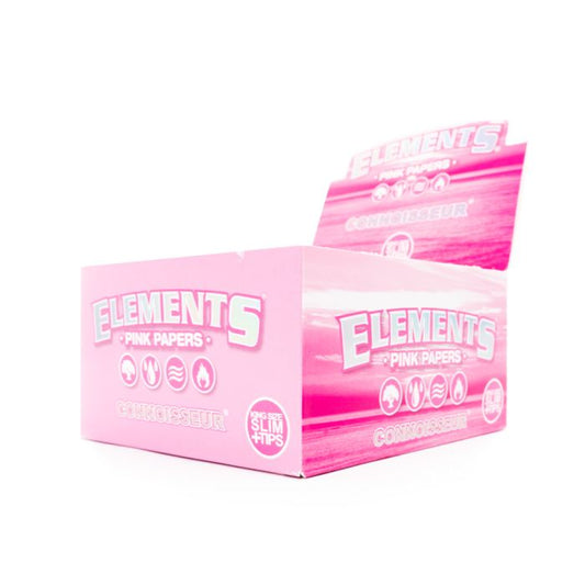Elements Pink Connoisseur King Size Slim. 32 leaves +tips per booklet.