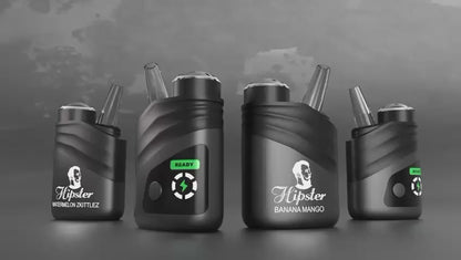 Hipster DAB Disposable THCA Bubbler with Glass Mouthpiece