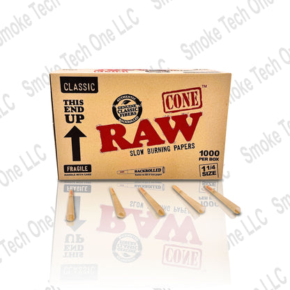 RAW Pre Rolled Cones Classic 1 1/4 Size (1000 CT)