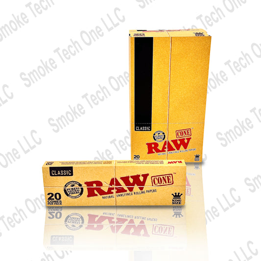 RAW Classic King Size Pre Rolled Cones (20 CT)