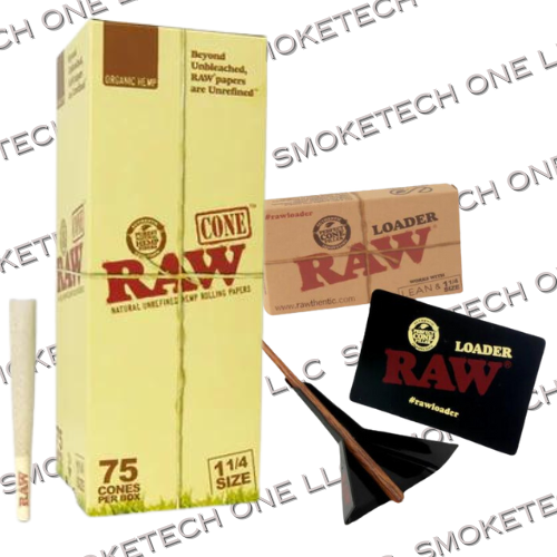 RAW Cone Loader Bundle with 75 Organic Cones